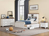 Charming Captain's Bedroom Set: Full Bed, Nightstand & Dresser in White and Walnut