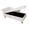 Cozy Velvet Chaise with Storage and Pillow