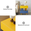 Chic Storage Nightstand in Yellow & Blue