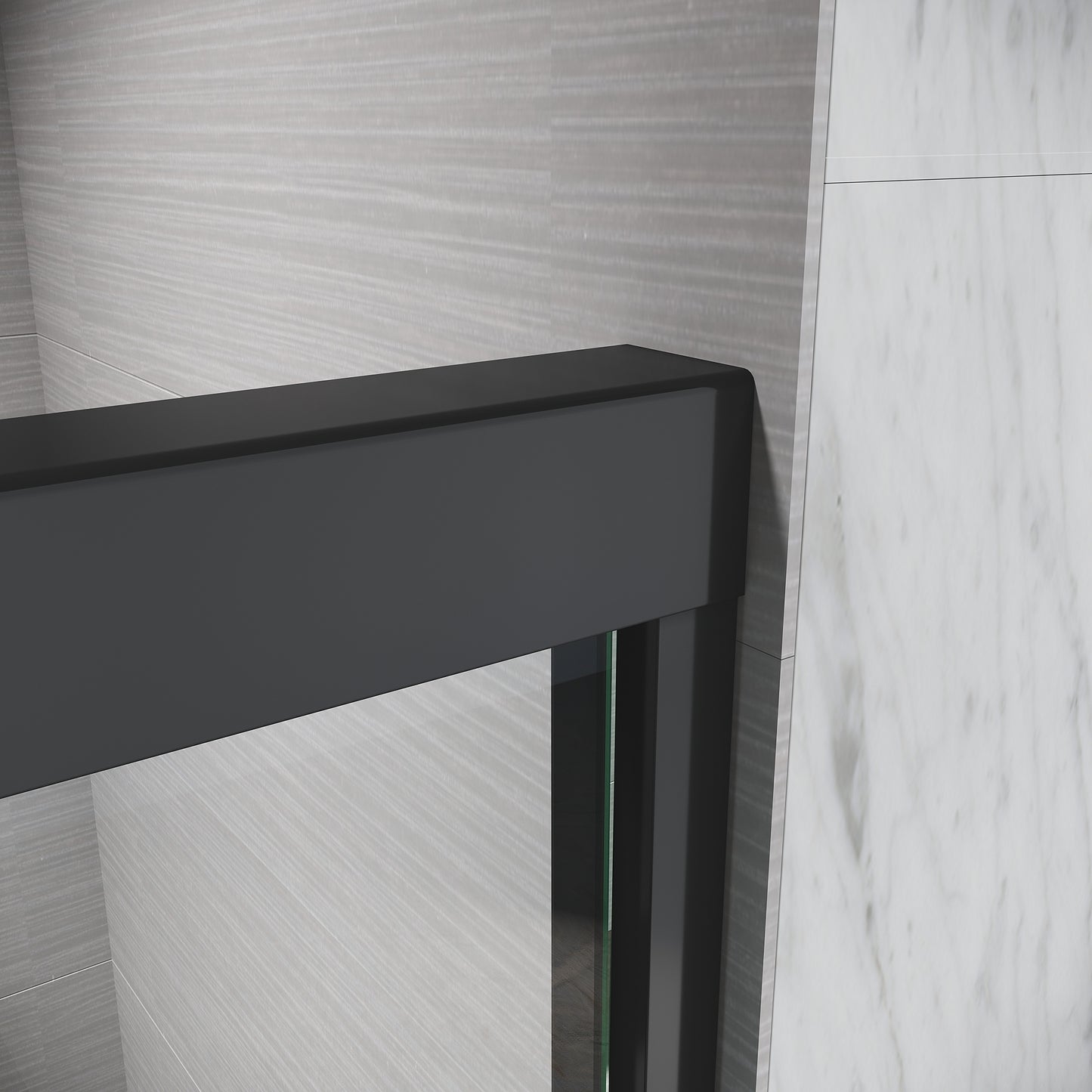 Sleek Slide Shower Door with Stylish Black Finish