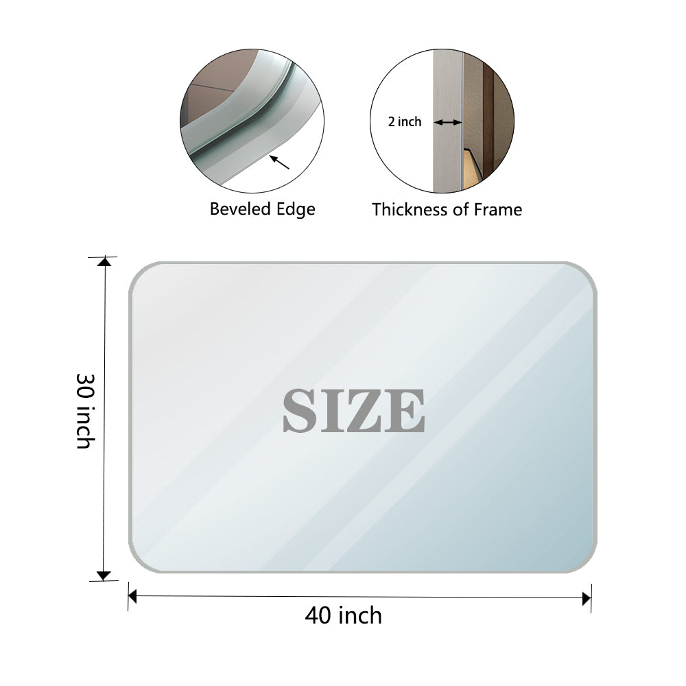 Sleek Silver Rectangle Wall Mirror