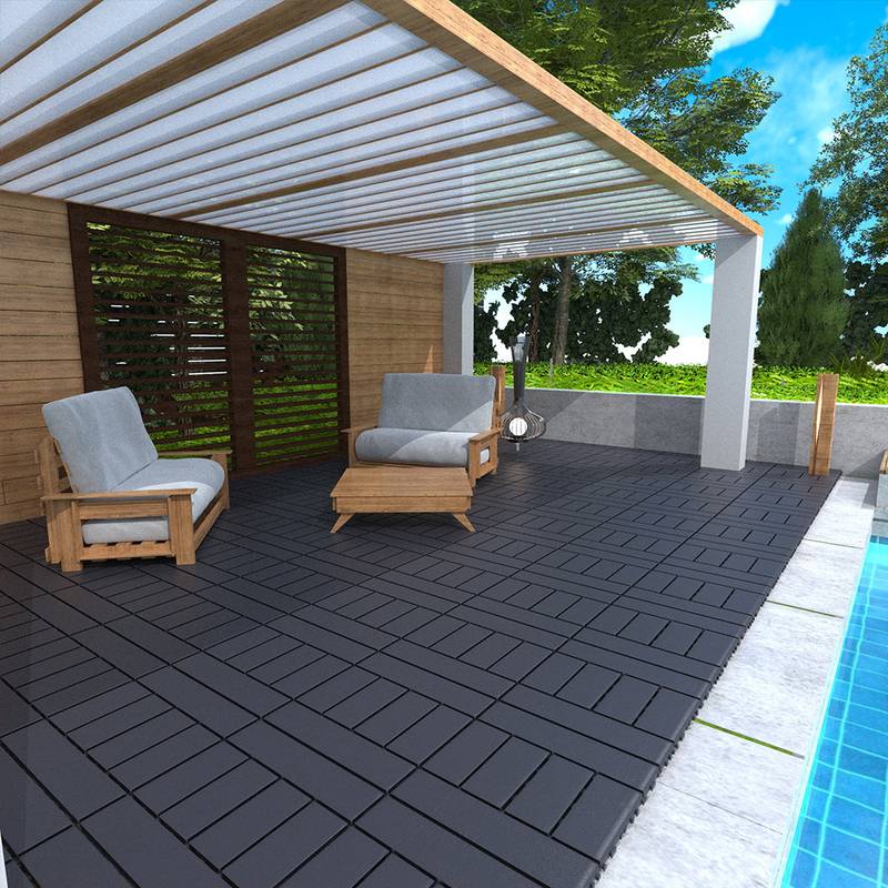 QuickFit Dark Gray Patio Tiles