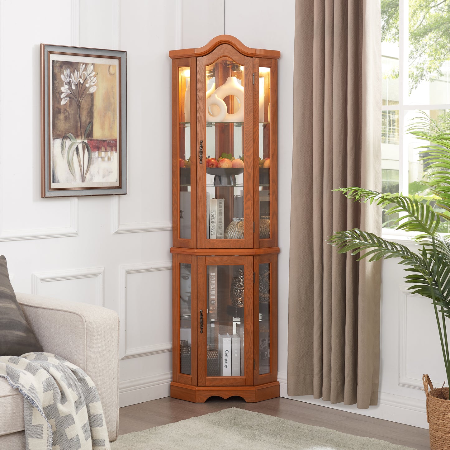 Radiant Corner Curio Cabinet