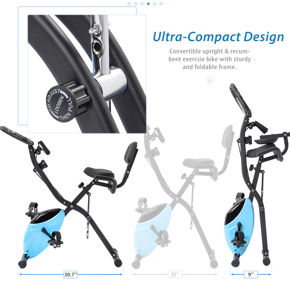 FitFold X-Bike: Two-in-One Workout with Adjustable Resistance