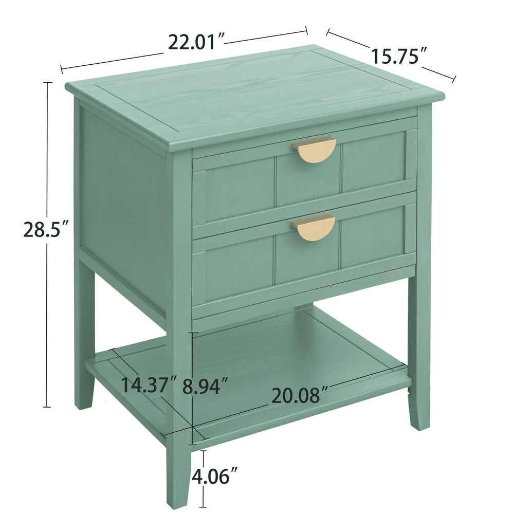 Charming Americana 2-Drawer Nightstand