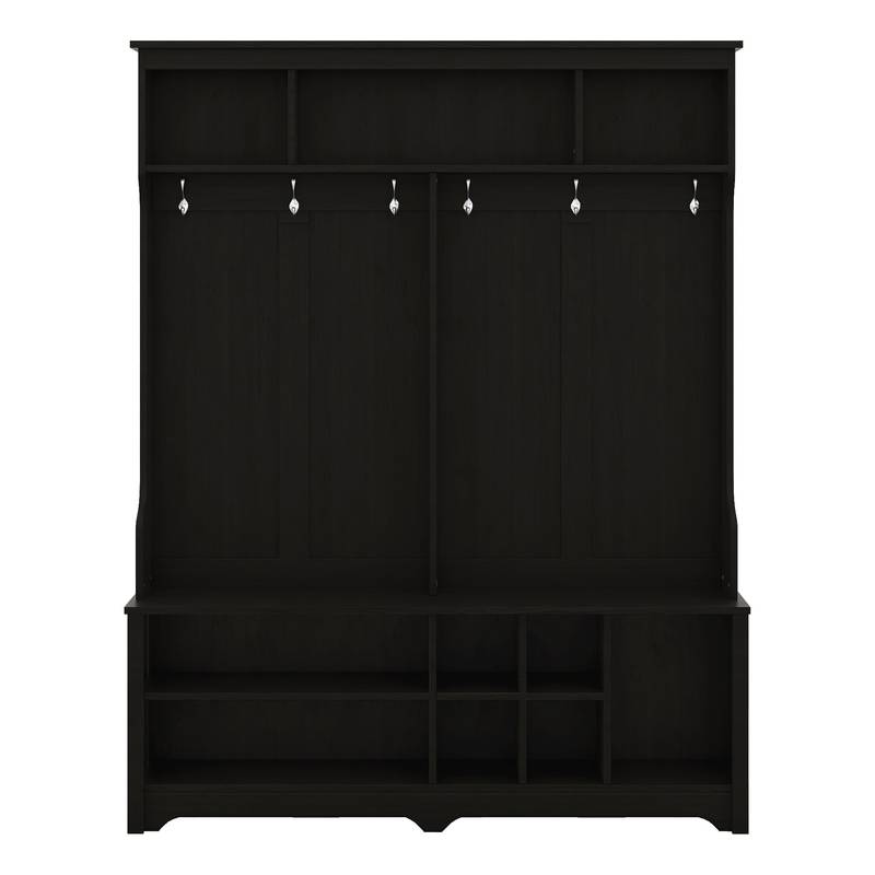 Sleek Entryway Coat Rack with Storage & Hooks