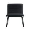 Sleek Black Armless Sofa Chair