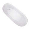 Luxury Oval Freestanding Soaking Tub - Elegant Glossy White Design