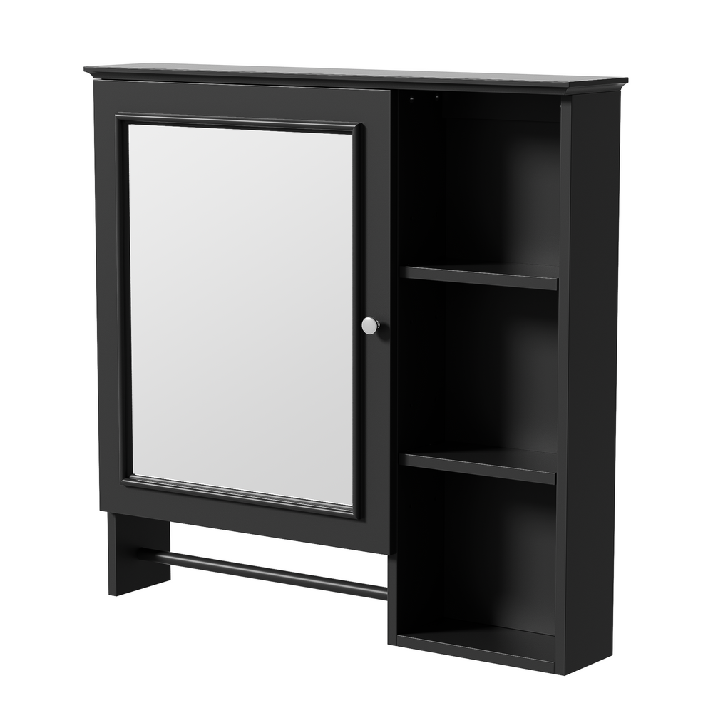 Stylish Wall-Mount Bathroom Cabinet with Mirror & Adjustable Shelves