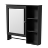 Stylish Wall-Mount Bathroom Cabinet with Mirror & Adjustable Shelves