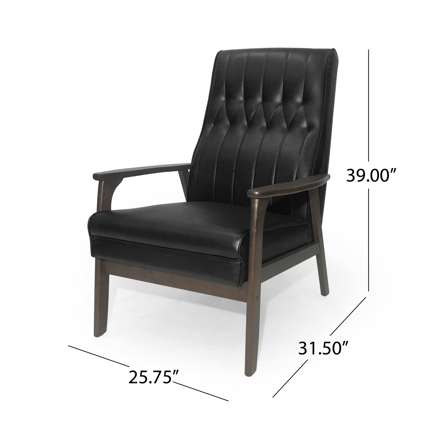 Sleek Black Accent Chair