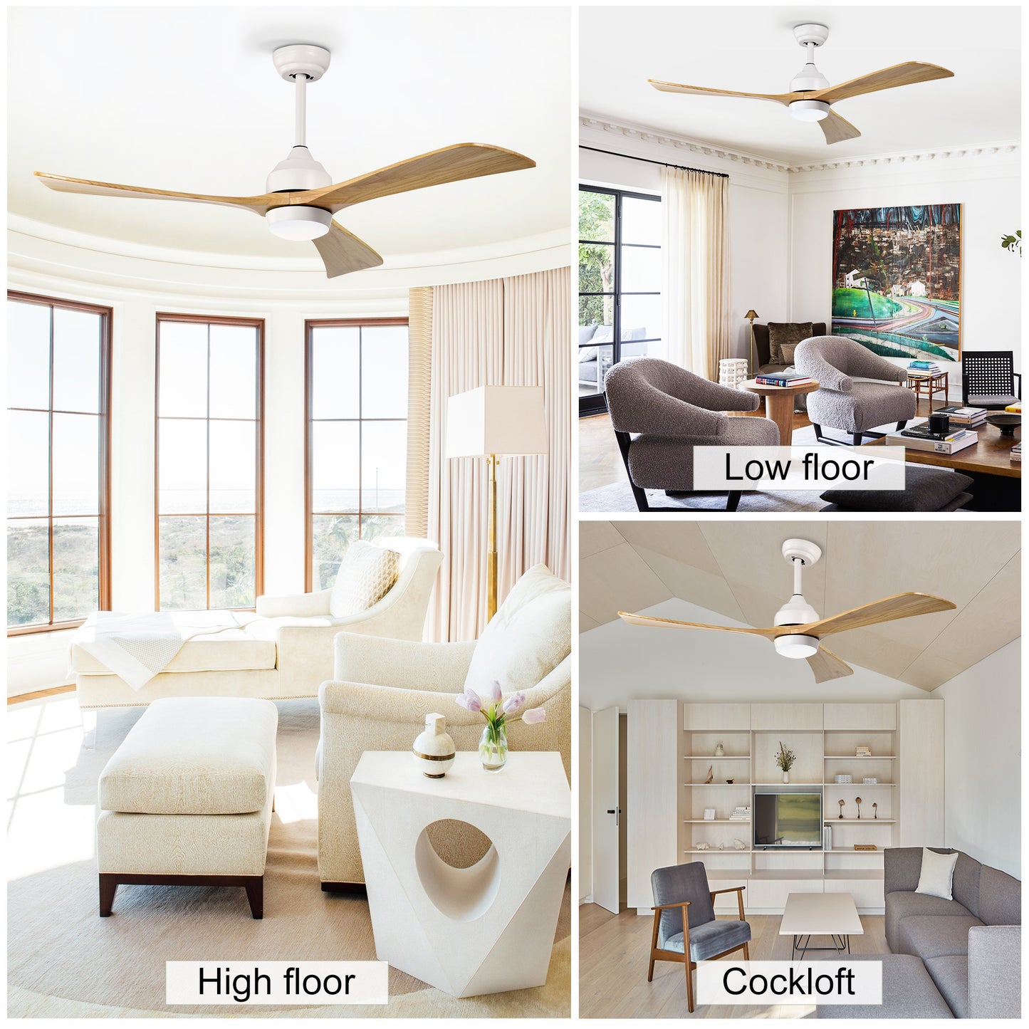 Cozy Breeze Ceiling Fan with Lights & Remote