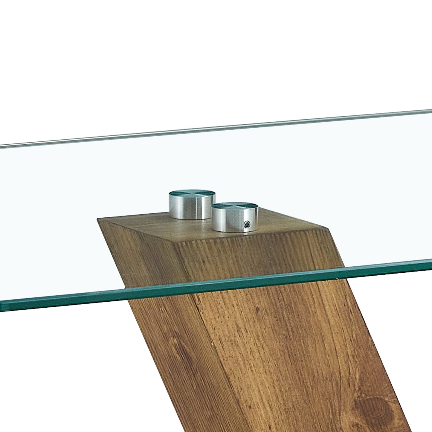 Sleek Glass & Wood Coffee Table