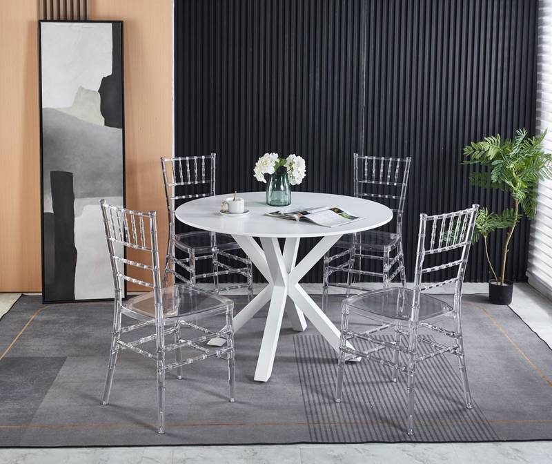Chic Plastic Dining Chair Set