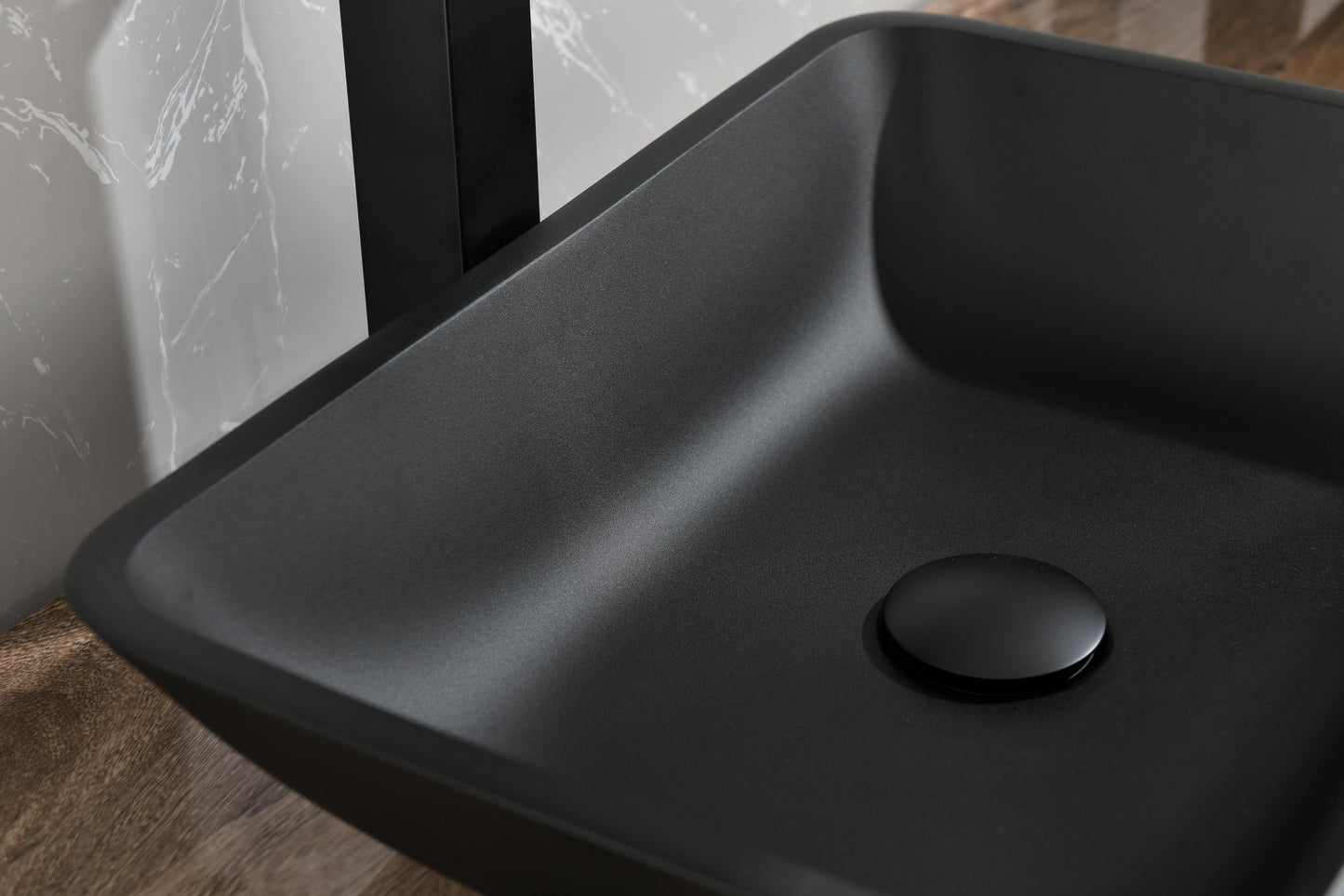 Sleek Black Matte Bathroom Sink Set