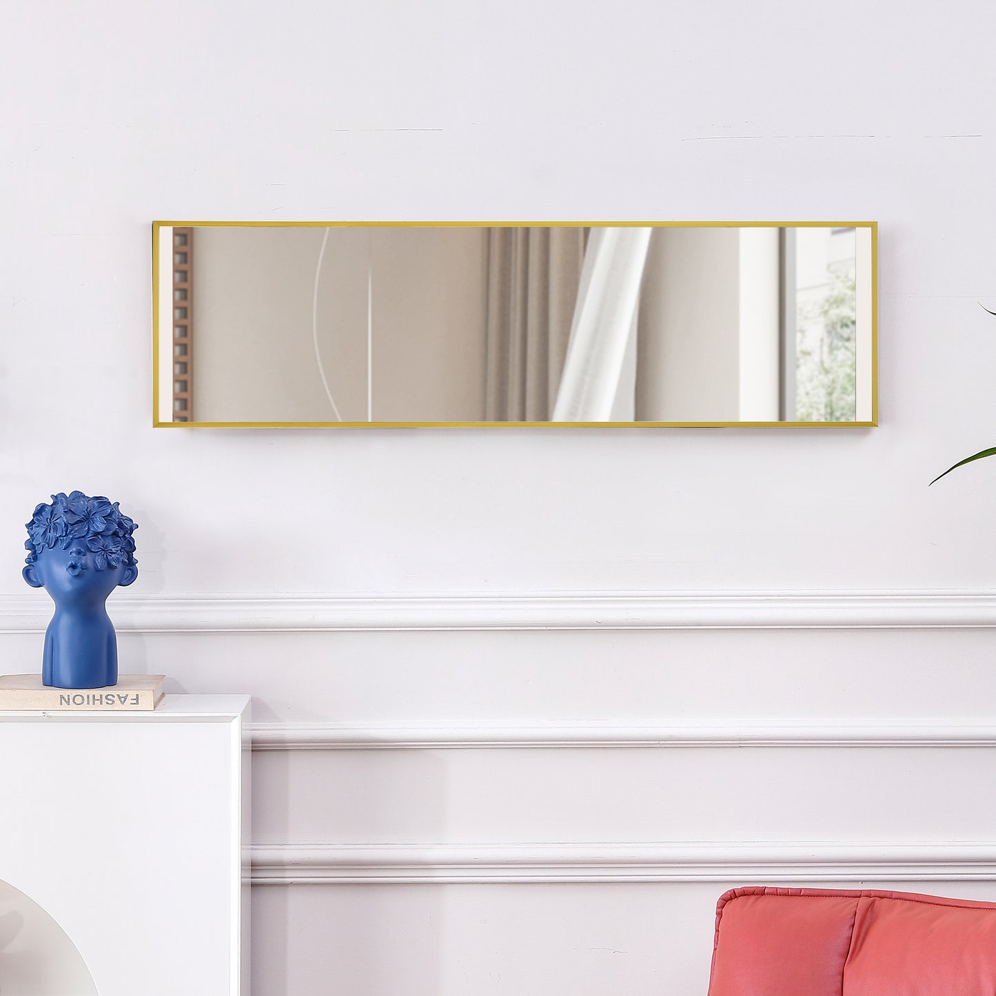 Sleek Full-Length Aluminum Mirror