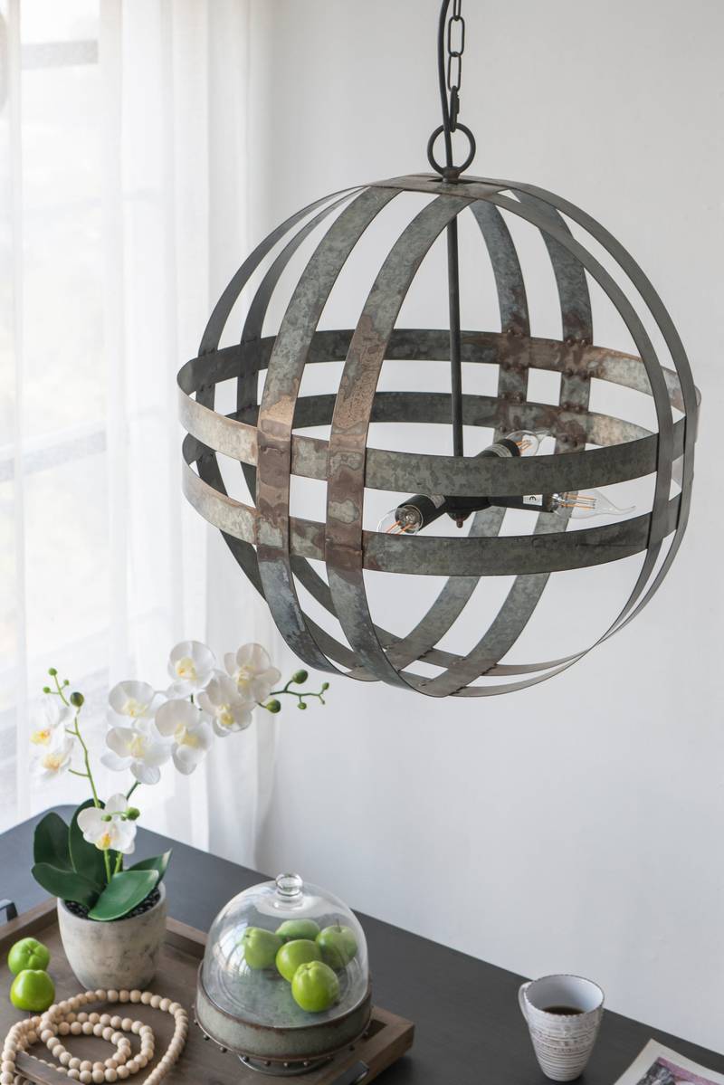 Chic Galvanized Chandelier for Home Elegance