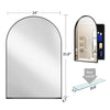 Sleek Arched Medicine Cabinet with Mirror & Adjustable Shelves