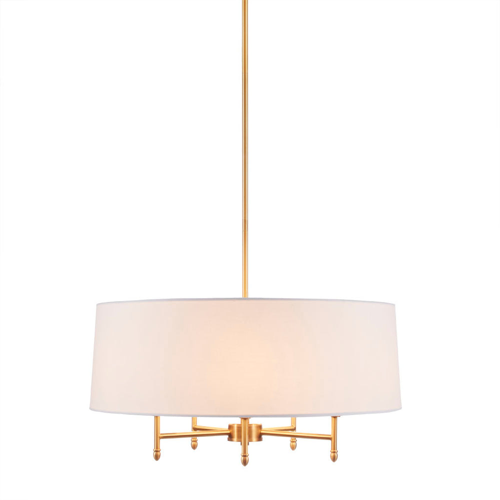 Charming White Drum Chandelier