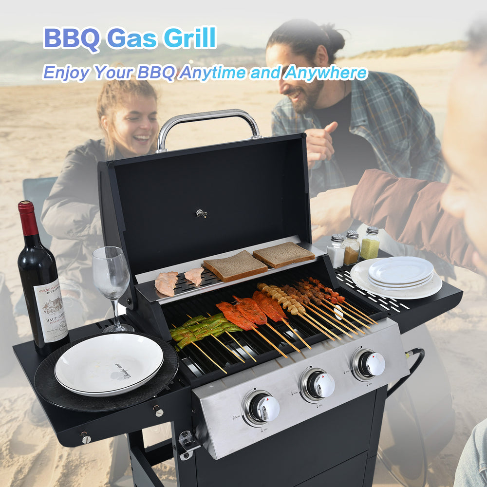 Ultimate Patio Propane Grill with Shelves & Wheels