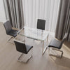 Elegant Glass Dining Set for Four
