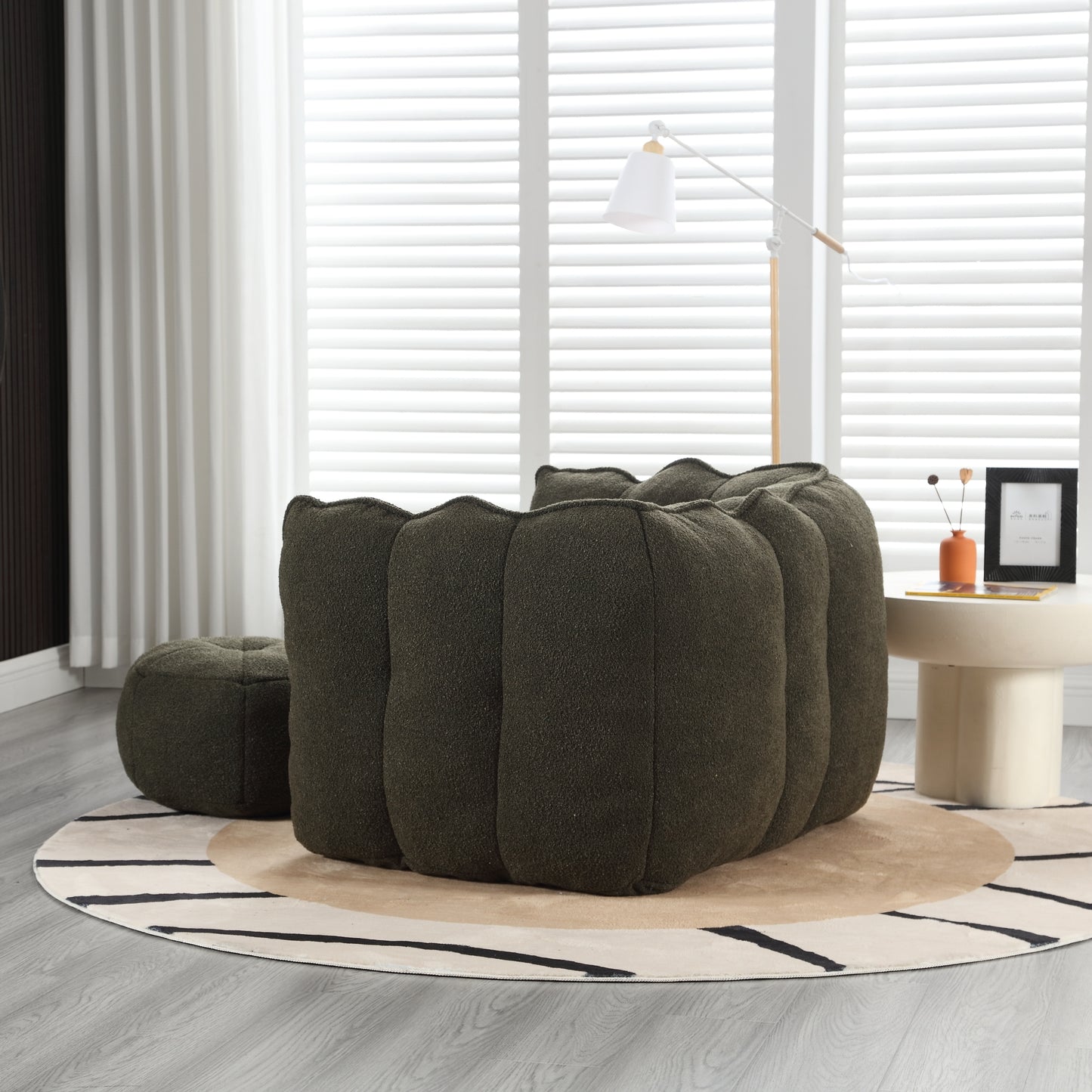 Cozy Nest Bean Bag Sofa with Footstool