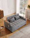 Versatile Velvet Sofa Bed with USB Charging & Adjustable Backrest