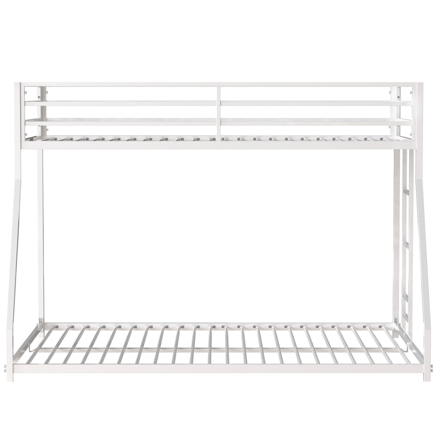 Cozy Climb Metal Bunk Bed - Twin over Full in White