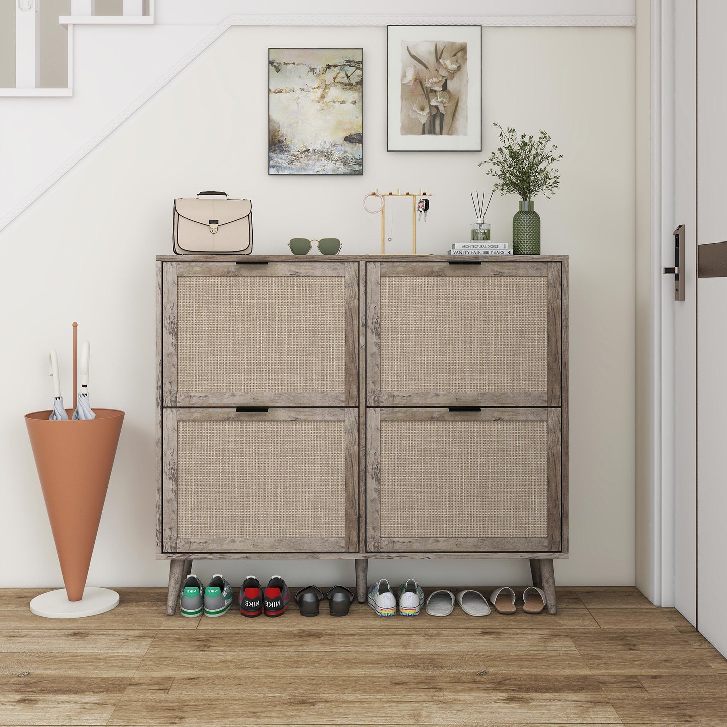 Chic Entryway Shoe Cabinet