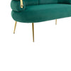 Chic Green Mini Loveseat
