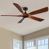 Rustic Walnut Ceiling Fan with Remote