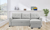 Cozy Haven Light Gray Reversible Sleeper Sofa with Storage Chaise