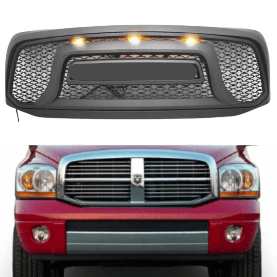 Rebel Grille for Dodge Ram 1500 - Bold Black with Lights!