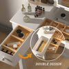 Glamorous Glow Vanity with Flip Mirror & Jewelry Storage