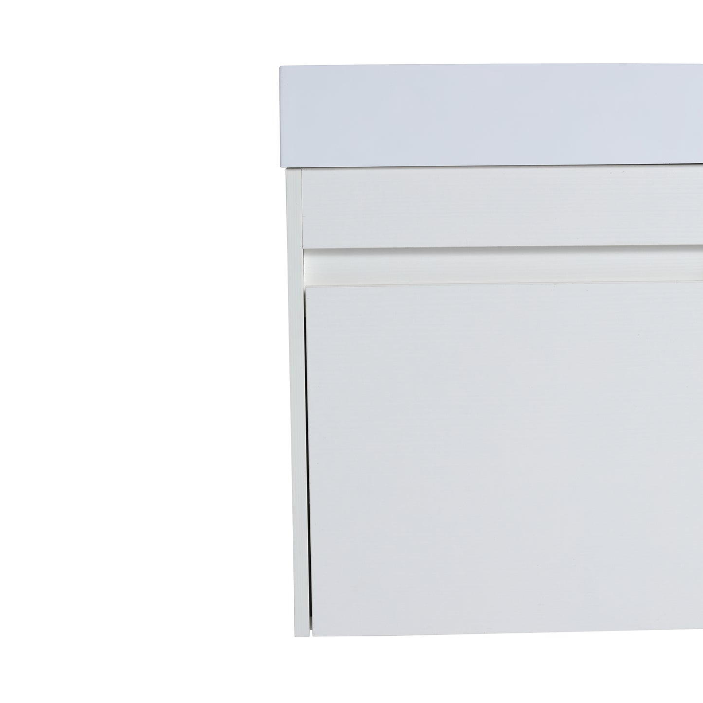 Sleek Wall-Mounted Bathroom Vanity with Soft-Close Door & White Sink