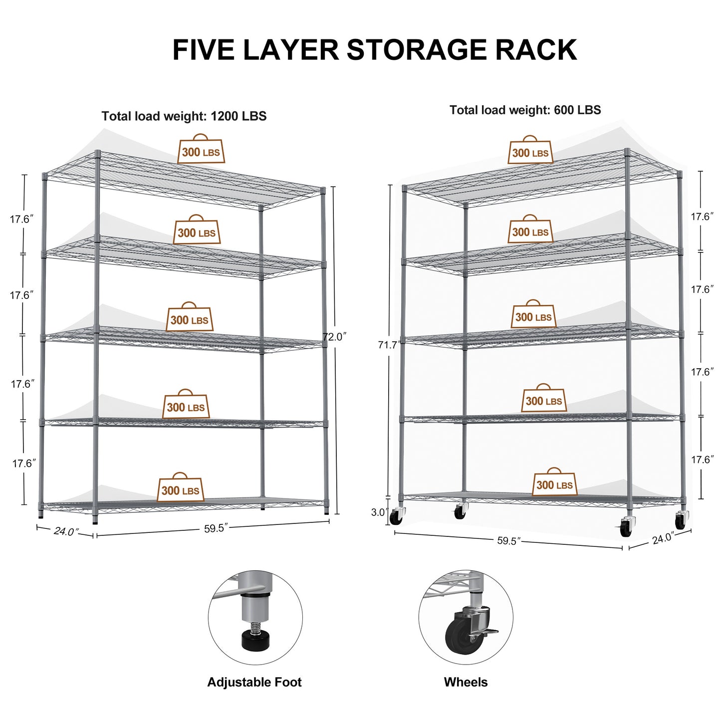 Versatile Heavy-Duty Rolling Shelving Unit