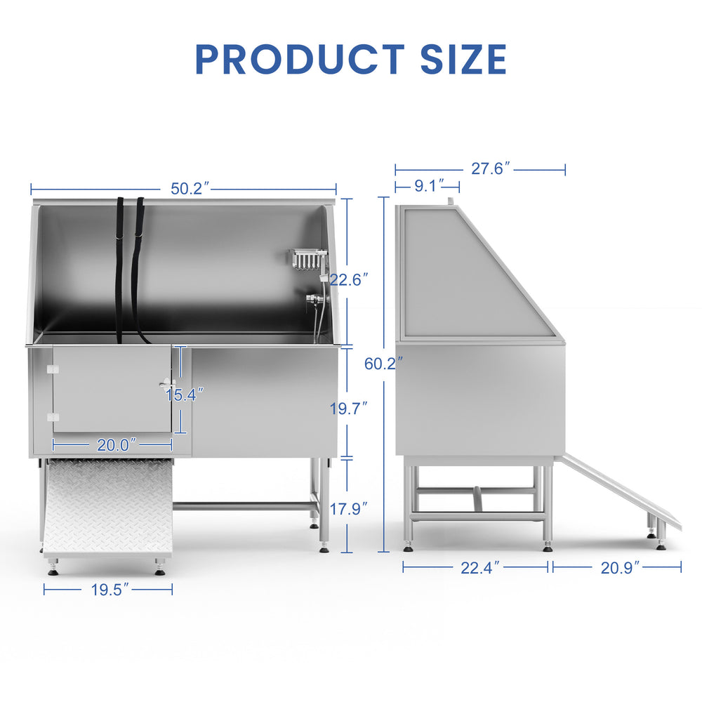 Pet Splash Station - Easy Dog Bathing with Ramp & Accessories