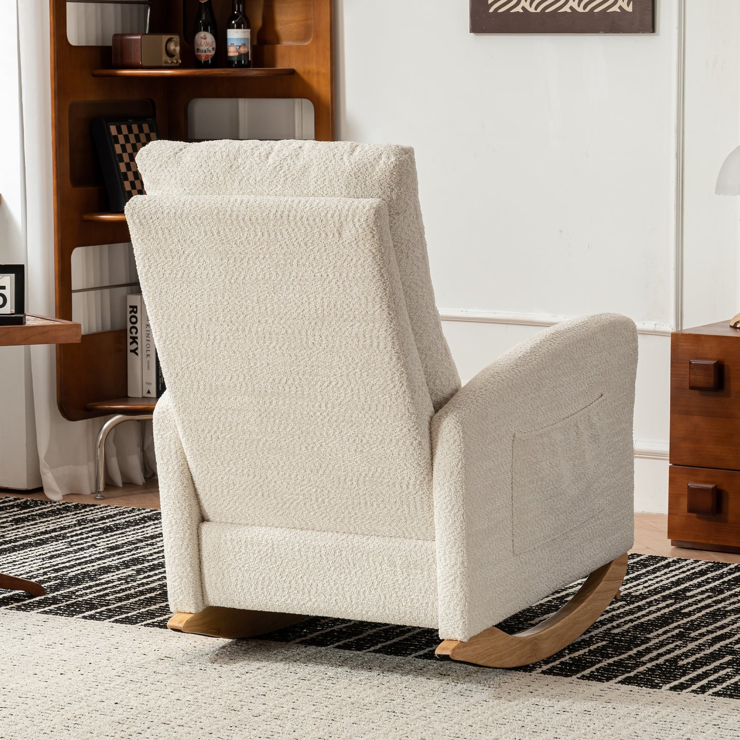 Cozy Rocking Chair with Footrest