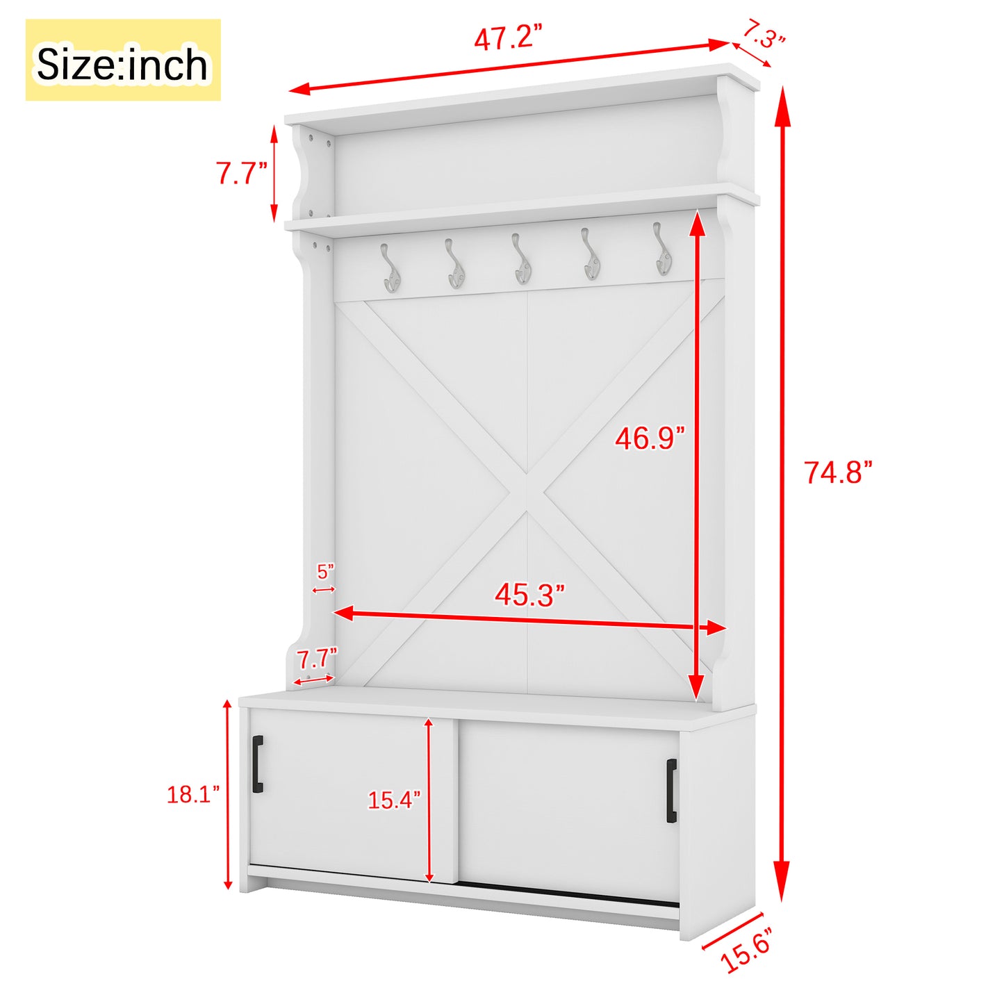 Entryway Charm: Multi-Functional Coat Rack & Storage Bench