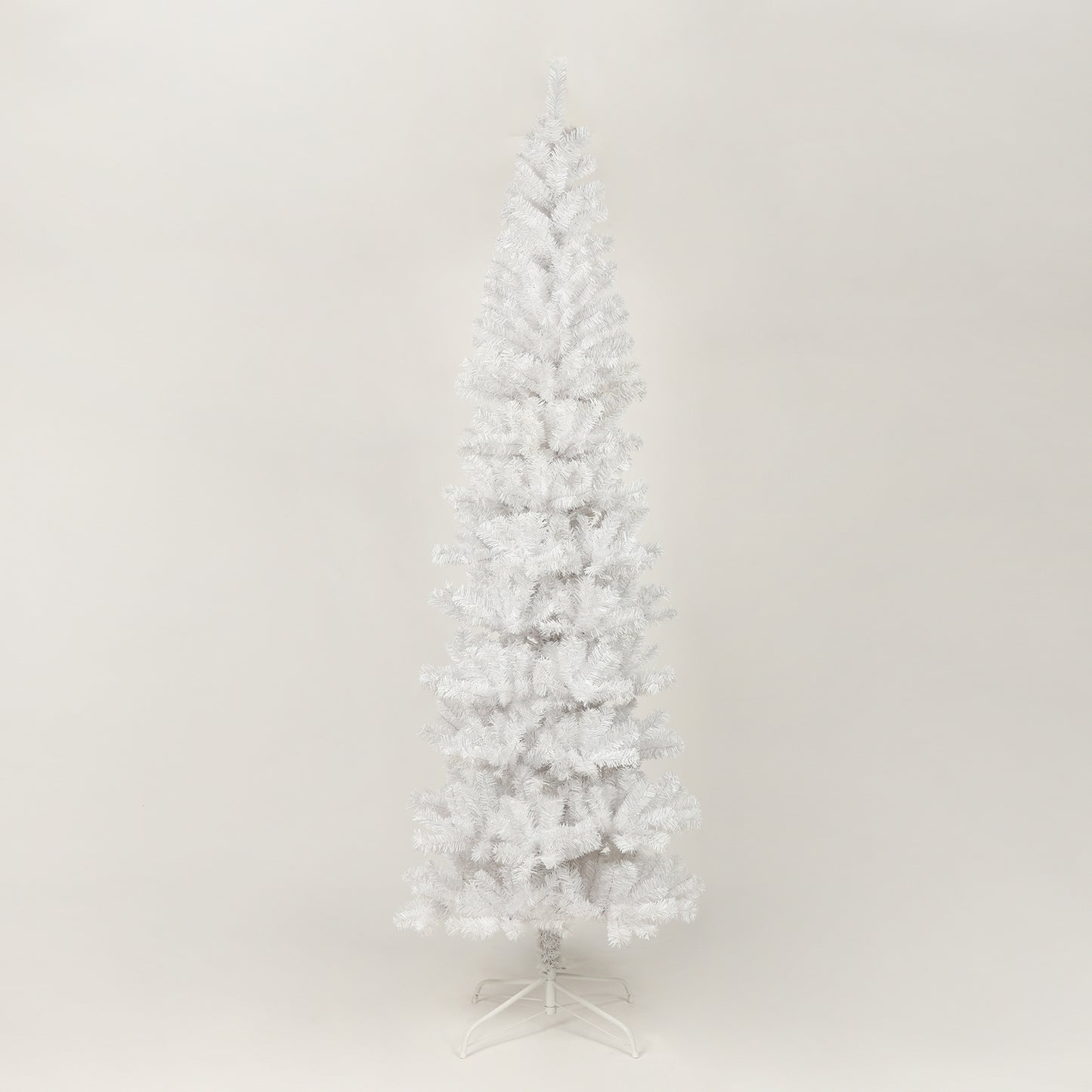 Chic White Slim Christmas Tree with Easy Stand