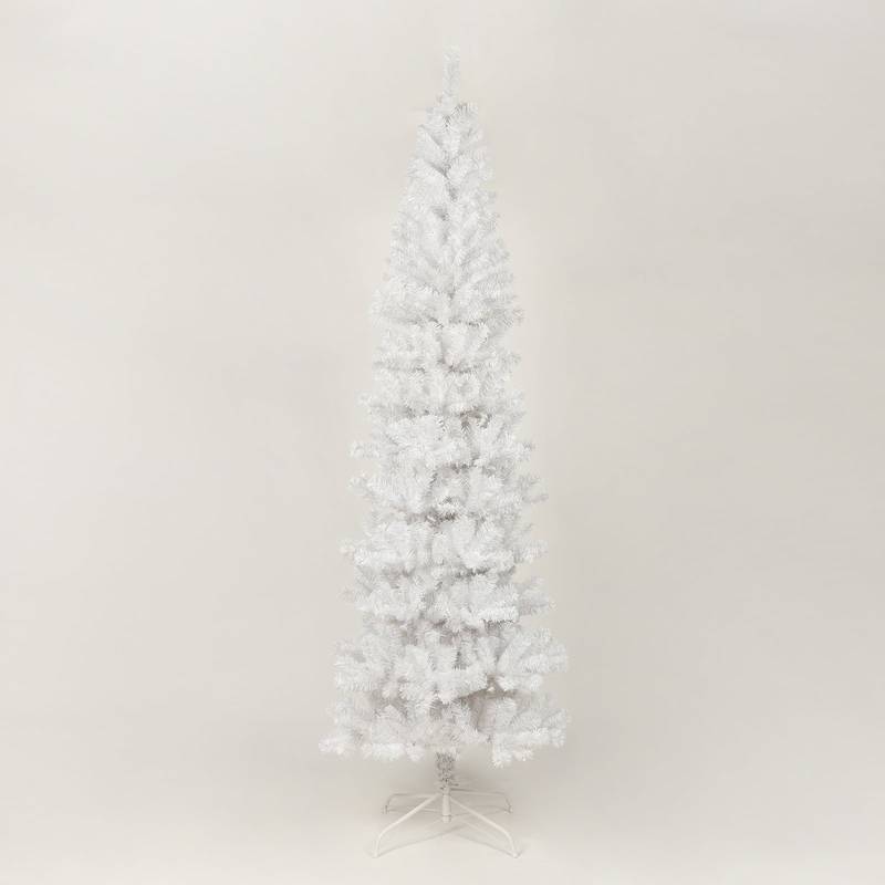 Chic White Slim Christmas Tree with Easy Stand