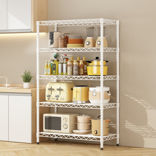 Versatile White Wire Storage Rack for Every Room