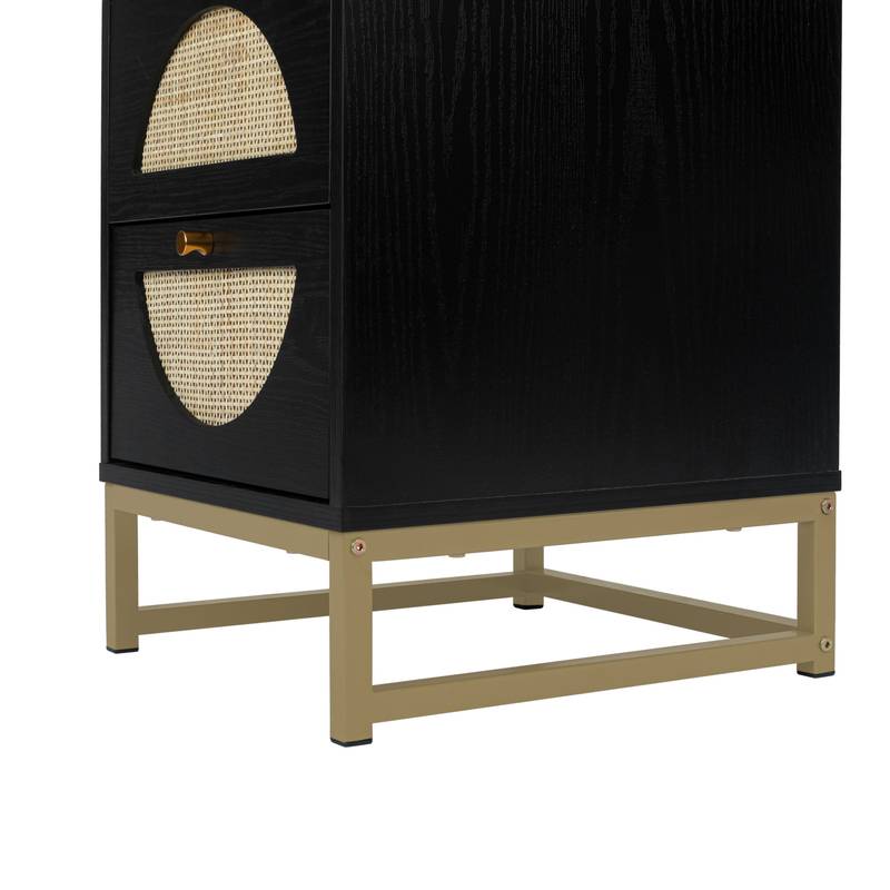 Chic Dual-Drawer Nightstand & Display Table