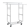 Heavy-Duty Rolling Garment Rack with Shelves