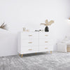 Gorgeous White Glam Chest with Golden Accents