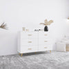 Gorgeous White Glam Chest with Golden Accents