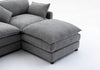 Chic Modular L-Shaped Sofa with Ottoman