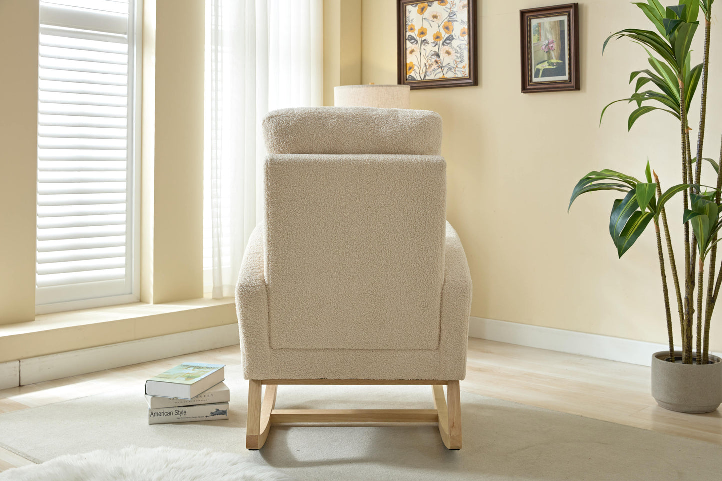 Cozy Rocking Lounge Chair with Footrest & Side Pocket