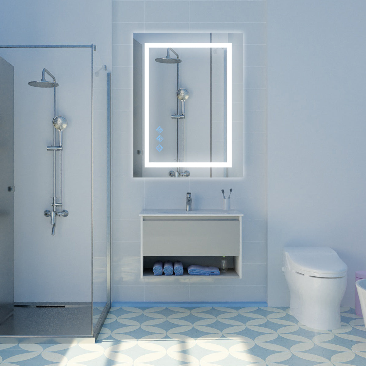 Illuminate & Reflect: Modern LED Bathroom Mirror