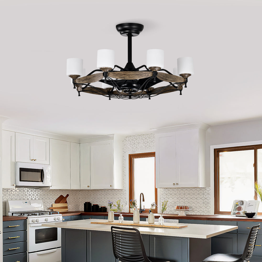 Farmhouse Elegance Ceiling Fan Chandelier